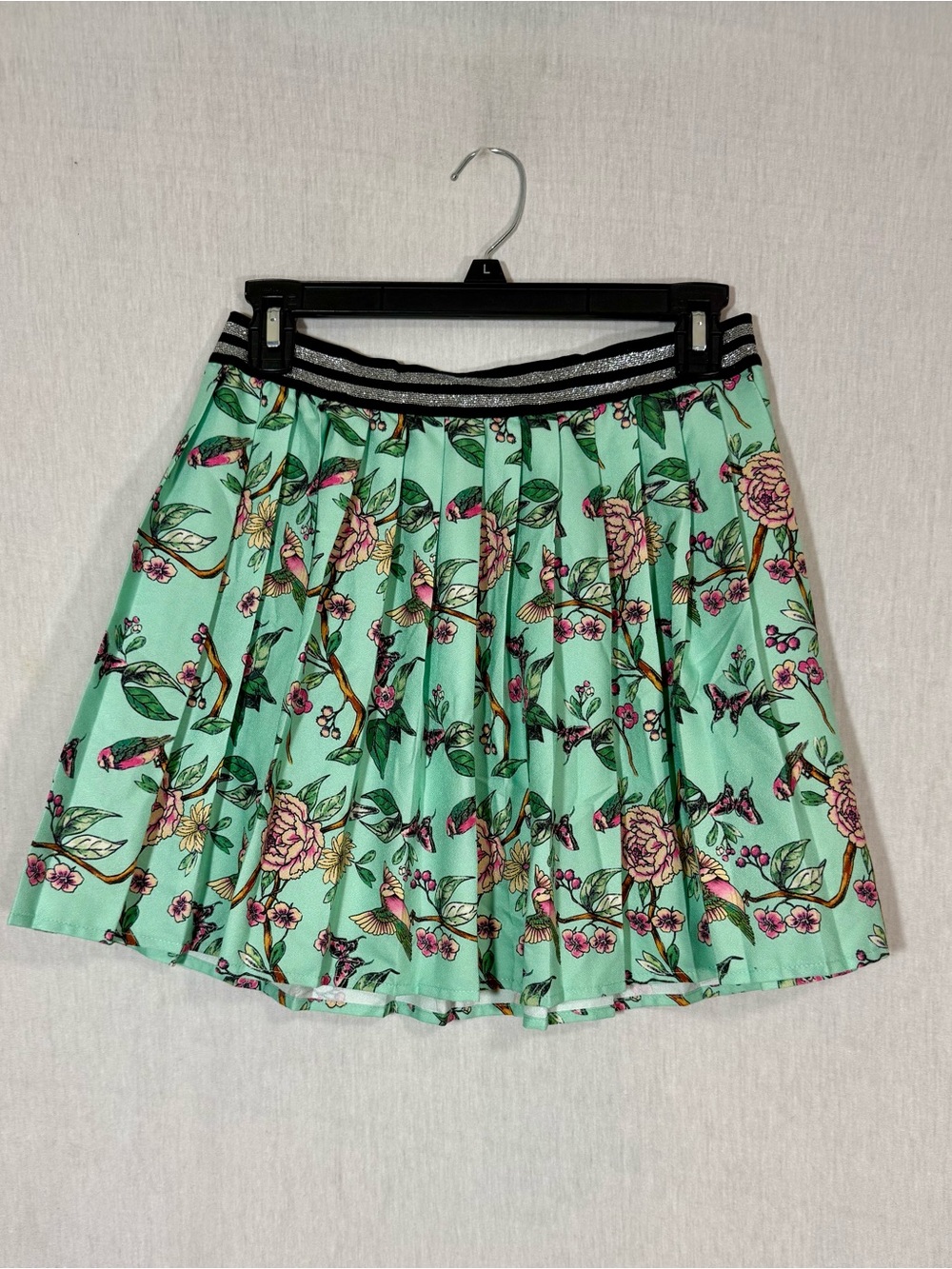 Forever 21 Arizona tea vibes girls 13/14 Floral Mint Pleated A-Line Skirt